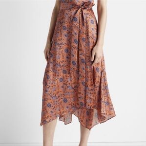 Club Monaco Printed Wrap Dress sleeveless Size 4